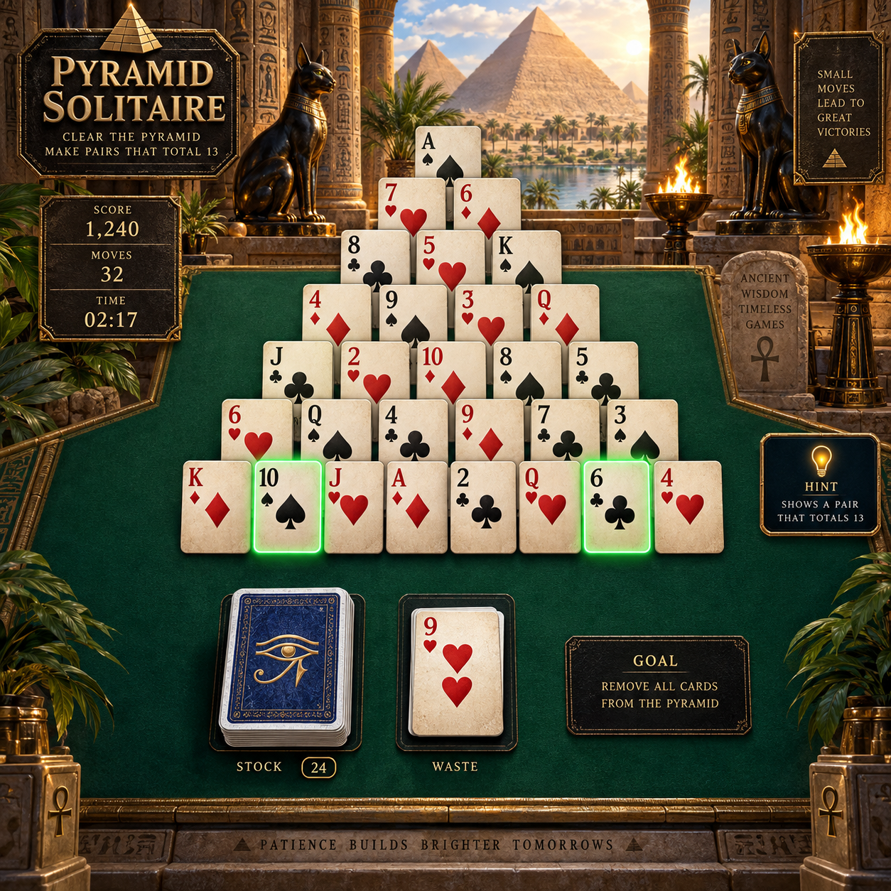 Pyramid Solitaire: Rules, Scoring, and Winning Tactics